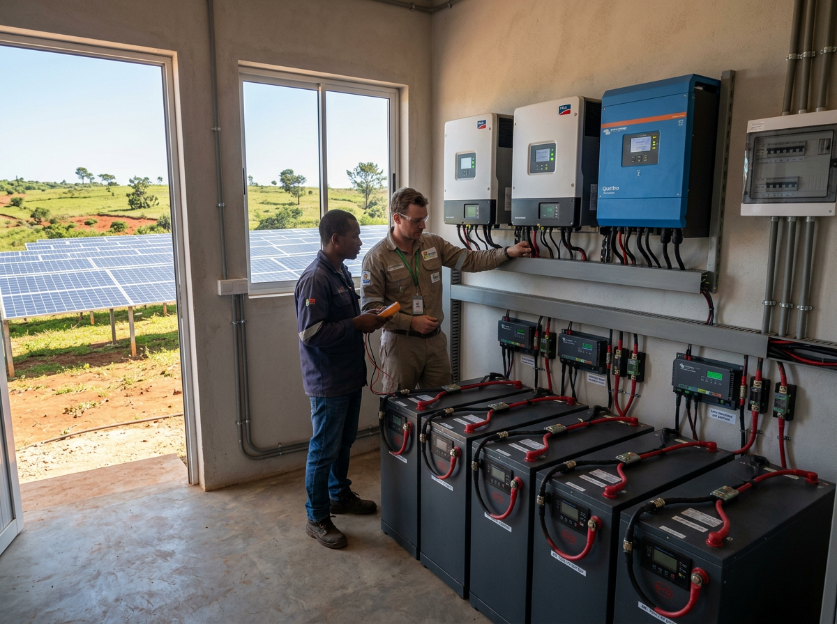 Système hybride solaire stockage Alona Energy Madagascar